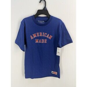 American Giant Shirt Mens XS Blue American Made Graphic Crewneck Made USA Tee